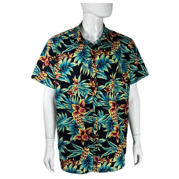 George Men’s Slim Fit Hawaiian Vacation Button Down - Picture 1 of 7